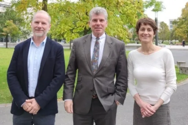 Der Vorstand der Gesellschaft zur Förderung des Leibniz-Instituts für Finanzmarktforschung SAFE: Florian Heider, Matthias Danne und Muriel Büsser (von links nach rechts)